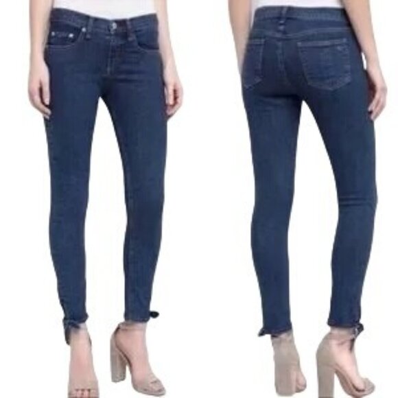 Rag & Bone Womens Stevie Capri Skinny Paz Dark Wash Jeans Size 26 Blue Denim - Picture 1 of 12